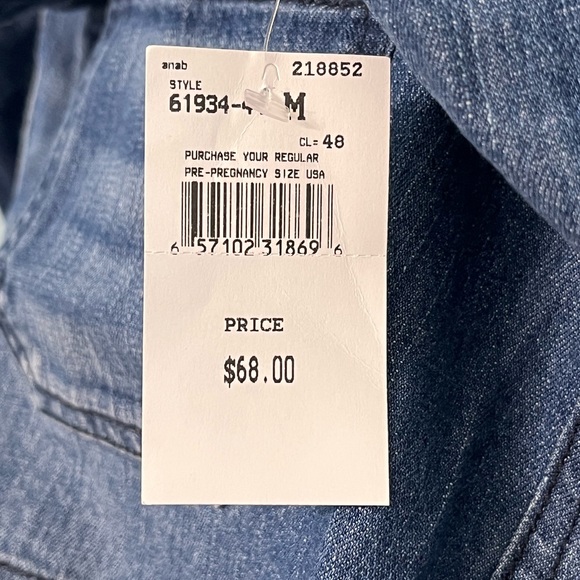 NWT A Pea in the Pod LED Women’s 8 Maternity Belted Jean Shorts - Picture 7 of 8